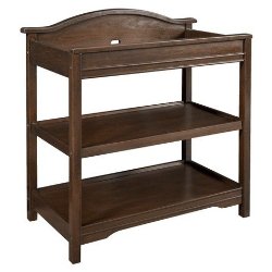 Eddie Bauer® Langley Open Changer – Walnut – Kids Furniture – Changing Table – Shelves – Organizer – 1 Year Limited Manufacturer Warranty