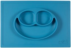 ezpz Happy Mat (Blue) – One-piece silicone placemat + plate