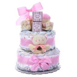 Girl’s Two-Tier Diaper Cake