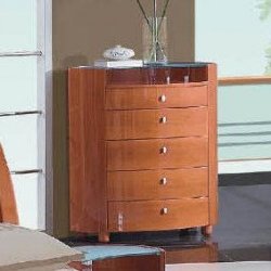 Global Furniture USA Emily Chest of 5 Drawers in Glossy