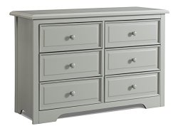 Graco 6 Drawer Double Dresser, Pebble Gray