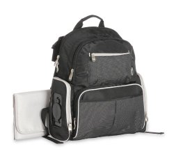 Graco Gotham Smart Organizer System Back Pack Diaper Bag, Black/Grey