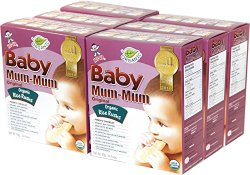 Hot-Kid Baby Mum-Mum Original Flavor Organic Rice Biscuit, 24-pieces, 50 g, (Pack of 6)