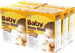 Hot-Kid Baby Mum-Mum Original Flavor Rice Rusks, 24-pieces-1.76oz(Pack of 6)