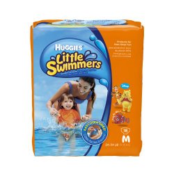 Huggies Little Swimmers Disposable Swim Pants, Medium, 18 Count (Pack of 4)
