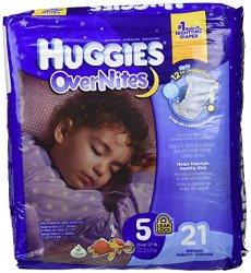 Huggies Overnites Diapers – Size 5 – 21 ct