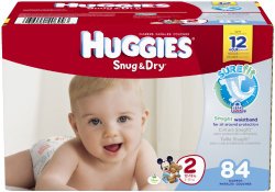 Huggies Snug and Dry Diapers – Size 2 – 84 ct