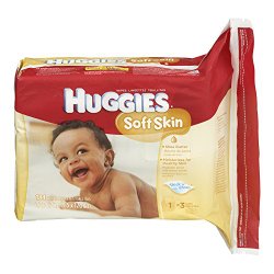 Huggies Soft Skin Baby Wipes, Refill, 552 Total Wipes 184-Count Pack (Pack of 3), Packaging may vary
