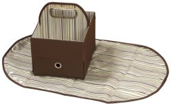 JJ Cole Collections Diaper Caddy, Cocoa Stripe (Discontinued by Manufacturer)