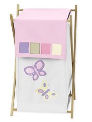 Kids Laundry Hamper for the Pink and Purple Butterfly Collection by Sweet Jojo Designs