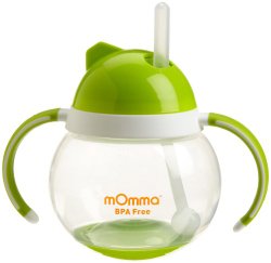 Lansinoh mOmma Straw Cup with Dual Handles, Green (Discontinued by Manufacturer)