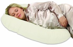 Leachco Snoogle Mini – Compact Side Sleeper Pregnancy Pillow – Ivory