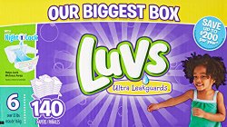 Luvs Ultra Leakguards Diapers, One Month Supply, Size 6, 140 Count