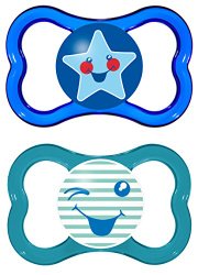MAM Air Silicone Pacifier, Blue, 6 Plus Months, 2-Count
