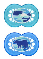 MAM Camo Silicone Pacifiers, Boy, 16 Plus Months, 2 Count