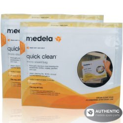 Medela Quick Clean Micro-Steam Bags – 2 Pack(each pack contains 5 bags)