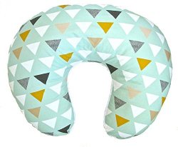 “Mod Triangles in Mint” Boppy Nursing Pillow Cover