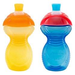 Munchkin Click Lock Bite Proof Sippy Cup, Yellow/Blue, 9 Ounce, 2 Count