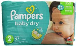 Pampers Baby Dry Diapers – Size 2 – 37 ct