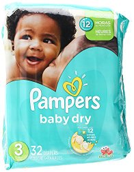 Pampers Baby Dry Diapers – Size 3 – 32 ct