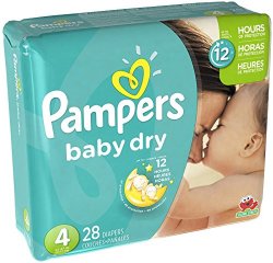 Pampers Baby Dry Diapers – Size 4 – 28 ct