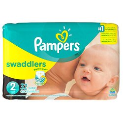 Pampers Swaddlers Diapers Size 2 Jumbo bag 32 count diapers