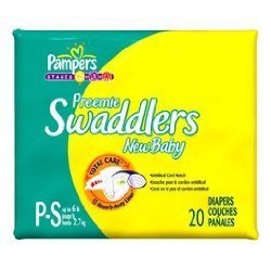 Pampers Swaddlers Preemie New Baby Diapers 20 ea