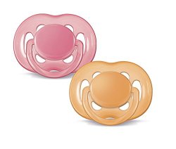 Philips AVENT Freeflow Pacifier BPA, Free Pink / Orange, 6-18 Months (Pack of 2)