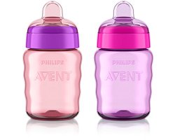 Philips Avent My Easy Sippy Cup, 9 Ounce, Pink/Purple, Stage 2
