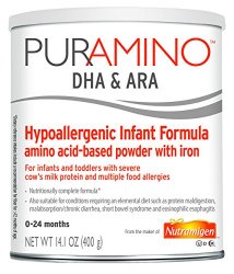 PurAmino Hypoallergenic Amino Acid Based Formula with Iron Powder – 14.1 oz Powder Can