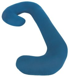 Snoogle Chic Jersey – Snoogle Total Body Pregnancy Pillow with Jersey Knit Easy on-off Zippered Cover – Teal