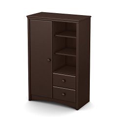 South Shore Angel Armoire with Drawers, Espresso