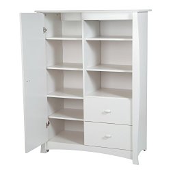 South Shore Beehive Armoire with Drawers, Pure White