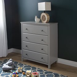 South Shore Cotton Candy 4-Drawer Chest, Soft Gray