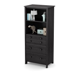 South Shore Little Smileys Shelving Unit with Drawers, Gray Oak