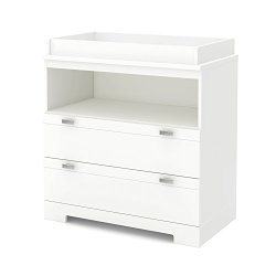 South Shore Reevo Changing Table with Storage, Pure White