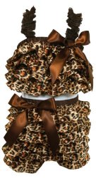 Stephan Baby Ruffled Flapper Top and Diaper Cover, Cheetah Print, 18-24 Months