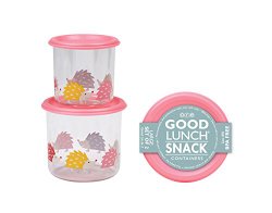 SugarBooger Good Lunch Snack Container, Hedgehog, Large
