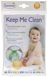 Summer Infant Keep Me Clean Disposable Diaper Sacks, Green