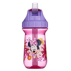 The First Years Baby Minnie Mouse Flip Top Straw Cup, 10 oz, 1 pack