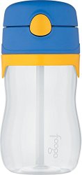 THERMOS FOOGO 11-Ounce Straw Bottle, Blue/Yellow