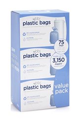 Ubbi Plastic Bags, 3 Count