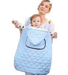 Bebamour Winter Weather Cover Snuggle Cover for Soft Baby Carriers (Blue)