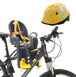Bike Front Baby Seat Carrier with Handrail and Helmet