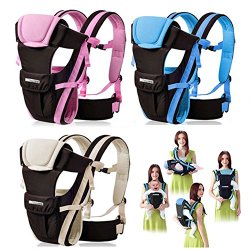 CdyBox Adjustable 4 Positions Carrier 3d Backpack Pouch Bag Wrap Soft Structured Ergonomic Sling Front Back Newborn Baby Infant (Khaki)