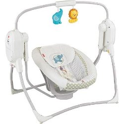 Fisher-Price SpaceSaver Cradle & Swing, White