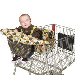 Jeep Shopping Cart and High Chair Cover, Baby Chair Cover, Baby Cart Cover, Cotton, Machine Washable, Brown, Pattern