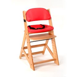 Keekaroo Height Right Kids High Chair with Comfort Cushions, Natural/Cherry