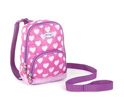 Nuby Quilted Backpack Harness, Child Safety Harness, Quilted Hearts, Pink