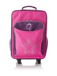 Obersee Kids Rolling Luggage with Integrated Snack Cooler, Rhinestone Star